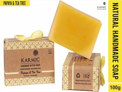KARMIC Handmade Natural Papaya & Tea-Tree Soap