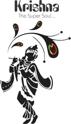DivineDesigns 38 cm Krishna Super Soul Self Adhesive Sticker