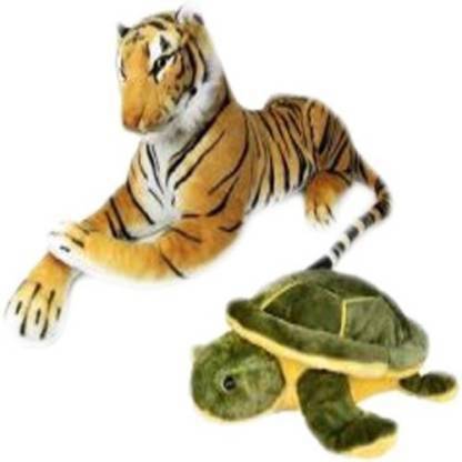 RBB HUB Combo of Tiger and Tortoise - 32 cm (Multicolor)  - 32 cm