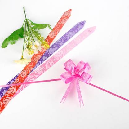 gorgeous moment 50 Pcs gift wrapping pull string bow flower