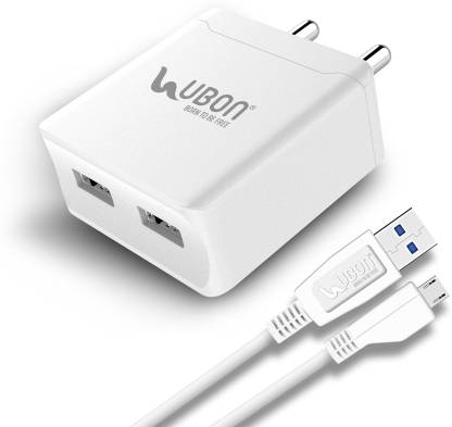Ubon 5 W 2.4 A Multiport Mobile Charger with Detachable Cable