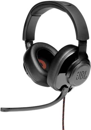 JBL Quantum 200 Wired Over-Ear Gaming Headset with Flip-up Mic Wired