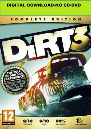 DIRT 3 Complete Edition PC Download Code (NO CD/DVD)