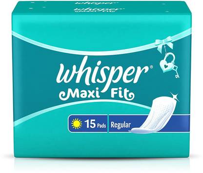 Whisper Maxi Fit Sanitary Regular (15 Pads) Sanitary Pad