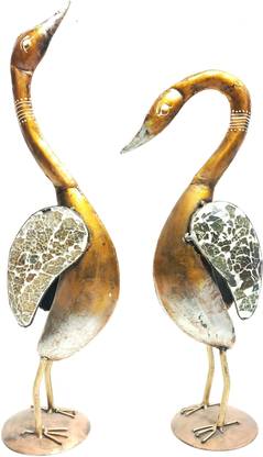 Indian Handicrafts Company MOSAIC DUCK SET 2 SMALL Decorative Showpiece  -  51 cm