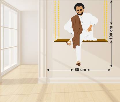 Wollfill 69 cm Padayappa Rajini Decorative Wallsticker Self Adhesive Sticker