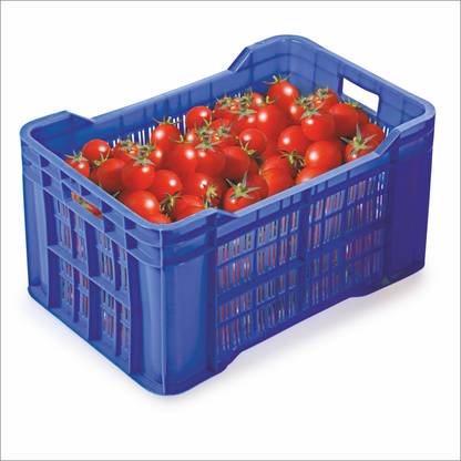 Aristo Plastic Multipurpose Use Storage Crates, Blue, 42 Ltr Storage Basket