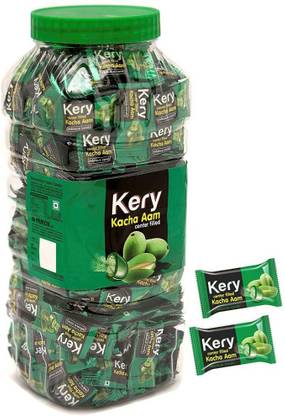 Kery Kaccha Aam Candy Big Jar, 750g [Center Filled Masala Kaccha Mango Toffee] Kaccha Aam Candy Big Jar Toffee