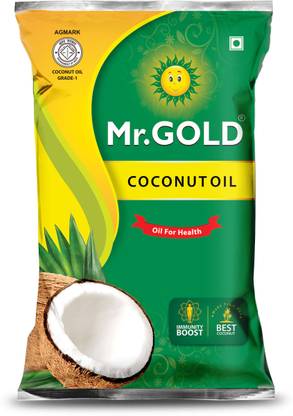 Mr. Gold COCONUT OIL 1 Ltr Pouch Coconut Oil Pouch
