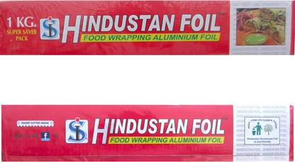 Hindustan Aluminium Foil Wrap, 1 Kg gross Pack of 2 (2 kg) Aluminium Foil