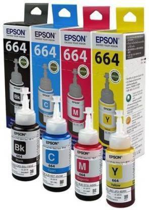 Epson L320 L355 L360 L365 L382 Black + Tri Color Combo Pack Ink Toner Tri-Color Ink Bottle