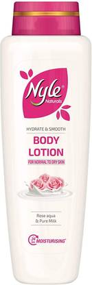Nyle Naturals Hydrate and Smooth Body Lotion with Rose Aqua & Pure Milk