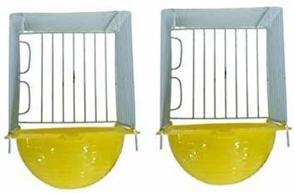 Taiyo Pluss Discovery Bird Breeding Box/Nest Box/Iron with Plastic/Suitable for Finches and Canary Birds/Pack of 2 (YELLOW COLOR) Bird Cage