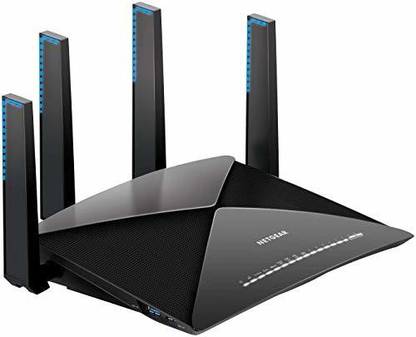 NETGEAR Nighthawk X10 AD7200 802.11ac/ad Quad-Stream WiFi Router, 1.7GHz Quad-core Processor, Plex Media Server, Compatible with Amazon Alexa (R9000) Router 2.4 GHz 100 Mbps Wifi Speed Single Band Internal Antenna Ethernet (Cable Broadband)