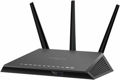 NETGEAR Nighthawk Smart WiFi Router (RS400) - AC2300 Wireless Speed (up to 2300 Mbps) | Up to 2000 sq ft Coverage & 35 Devices | 4 x 1G Ethernet and 2 USB Ports | Includes 3 Years of Armor Security Router 2.4 GHz 100 Mbps Wifi Speed Single Band Internal Antenna Ethernet (Cable Broadband)