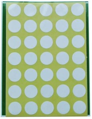 VEDANSHI 2 cm 13mm White Self Adhesive Round Spot Dot Sticky Labels Circle Stickers (245 Stickers) Self Adhesive Sticker