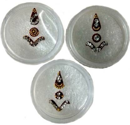 Vama Fashions Wedding Bridal Bindis Dulhan Bindi Tilak Sticker Forehead Multicolor Bindis