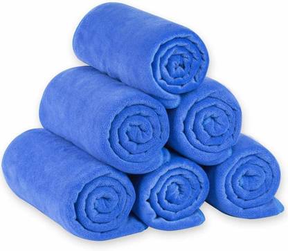 SHOPPY MARKET (Pack of 6) Microfiber Quick Dry Travel Napkins - Microfiber Hand Towels, Cleaning Towels, Soft, Super Absorbent and Fast Drying, Microfiber Towels for Sports, Travel, Fitness, Yoga, Gym Wet and Dry Microfibre Cleaning Cloth
