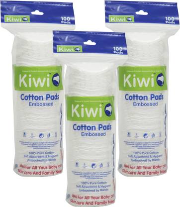 KIWI PARLOR PACK COTTON PADS in a Ziplock Bag ( 3 x 100 )
