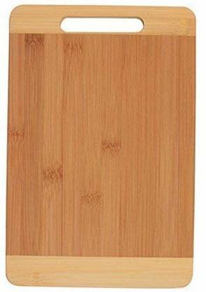 KitchenFest ® Bamboo Wooden Chopping Cutting Slicing Board with Handle for Fruits Vegetables Meat Wood, Size- [24 x 34cm] Wooden Cutting Board