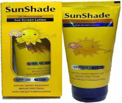 SunShade Sunscreen - SPF 50 PA+++ UV Sun Screen Lotion SPF-30 PA+++ 50ml Pack of 4