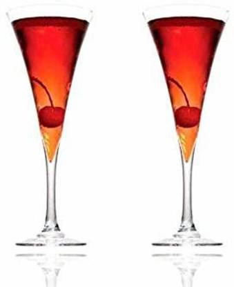 VENTUOS (Pack of 4) (Pack of 4) v shape wine glass Glass Set (100 ml, Glass) Glass Set Wine Glass