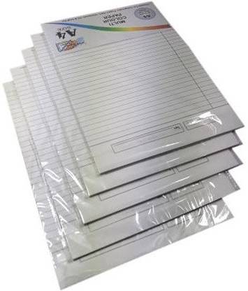 BVM GROUP 100 Sheet High Quality Single Side Ruled White Project/ Assignment/ Practical / Homework Sheets [Pack of 5 - 100 Sheets] Single Side Ruled A4 Multipurpose Paper (Set of 5, White) Felt Sheet
