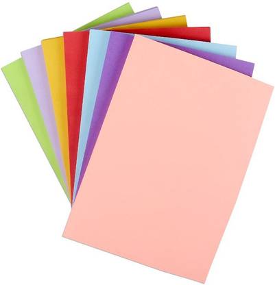 OFIXO Good Quality A4 Color Copy Paper White Double-Sided Color Manual Folding Paper-Cut Craft Origami Print Document File 50 SHEET NO A4 80 gsm Drawing Paper