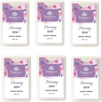 Yardley London 6 Morning Dew Compact Perfume, 18 ml each (Pack of 6) Perfume  -  108 ml