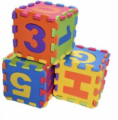 Joanna ABCD/123 MAT/ ALPHA BLOCKS & PUZZLE/ 16 CM TILE/ 36 PIECES/ INTERLOCK EDUCATIONAL TOY/ COLOURFUL