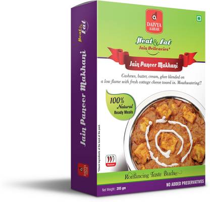 DAIVYA AAHAR Ready to Eat Jain Paneer Makhani (Pack of 1) 250 g