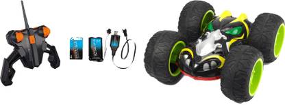 Dickie Remote Control Monster Flippy Stunt Car with Rubber Tyres & Lights for Kids, Boys & Girls, Age 4 Years and above