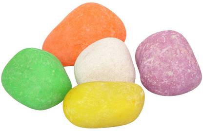 vanni obsession Cleaned Smooth Premium Sunburst Stone Pebbles Chips for Landscape Design Home & Garden Decor (Candy, 1 Kg) Polished Asymmetrical Marble Pebbles