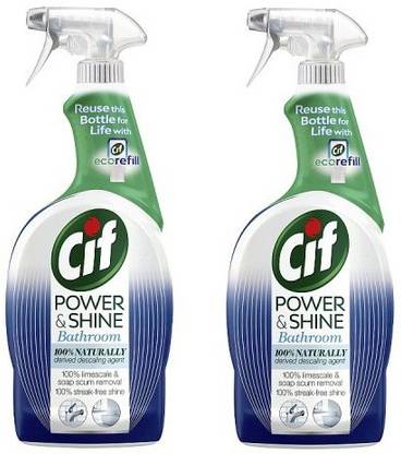 Cif Power & Shine Eco Refill Bathroom Cleaner 700ml Pack Of 2 Regular