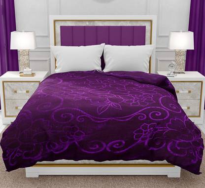 Fancy Walas Solid Double Mink Blanket for  Heavy Winter