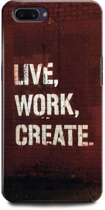 INDICRAFT Back Cover for OPPO A3s, CPH1803 LIVE WORK CREATE, AMOR, RRLIGIOUS, POSITIVE