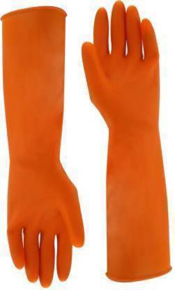 DEVICE High Grade Quality Rubber Material Multi Use Reusable Safety Hand Gloves. Wet and Dry Glove