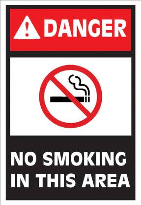 imbue No Smoking in This Area Emergency Sign