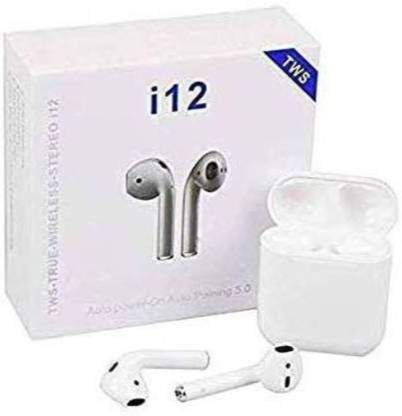 TechBuddy Premium I12 Twins Bluetooth Headset Wireless Earbuds with charging case B50 Bluetooth