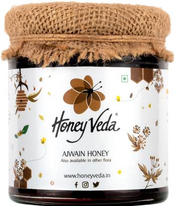 HoneyVeda Ajwain Honey - 100% Natural Raw Unprocessed and Unpasteurized