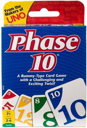shopviashipping Phase 10 - A Rummy Type Card Game with A Challenge and Exciting Twist Card Game