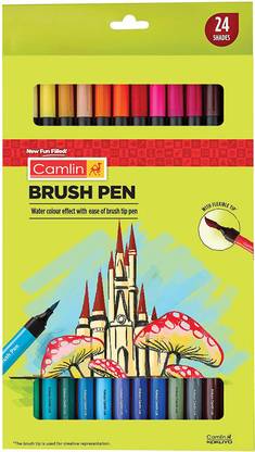 Camlin BRUSH PEN WATER COLOUR EFFECT Nib Sketch Pens