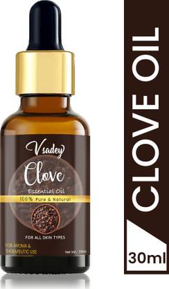vsadey Clove Essential Oil, 100% Natural & Pure, for Hair Care, Acne, Toothache & Aroma Diffuser - 30 ml (Pack of 1)