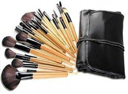 JOTKAPARKASH 24 pcs Professional Makeup Brush Set Travel Makeup Brush Kit with Case