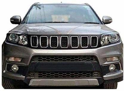 auto universe Ultra Premium Quality Front Grill for Maruti Suzuki Vitara Brezza (Jeep Compass Style) Car Grill Cover