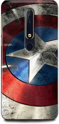 WallCraft Back Cover for Nokia 6.1 / TA-1089 CAPTAIN AMERICA, AVENGER, CAPTAIN AMERICA SHIELD, MARVEL