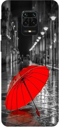 KARJUN Back Cover for Mi Redmi Note 9 Pro Max (Red Umbrella) Printed Case Cover