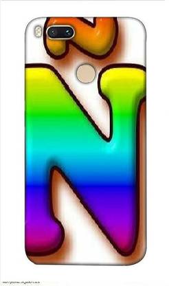 ANGELSKY Back Cover for Mi A1 ( Name, name colourful wallpaper PRINTED BACK COVER