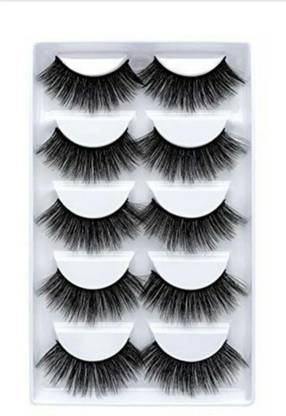SV BEAUTY 3D FALSE EYELASHES LONG LASHES WITH VOLUME , BULK EXTENSIONS HANDMADE SOFT EYELASHES (5 PAIRS )