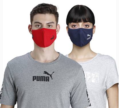 PUMA Reflective Logo Adjustable Face Mask Set of Two 5410801
